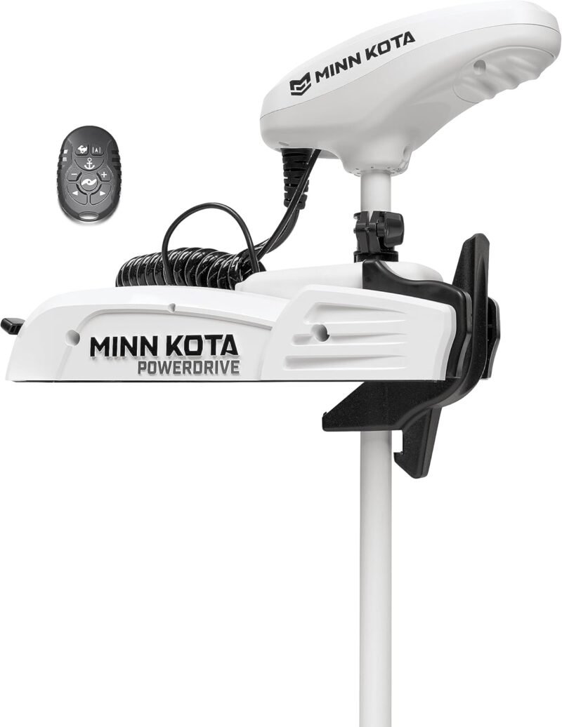 Minn Kota 1363575 Riptide PowerDrive Bow-Mount Trolling Motor with Micro Remote, 55 Lb. Thrust, 54 in. Shaft, Saltwater